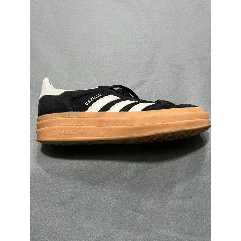 Adidas Gazelle Bold Women's Black White Gum Platform Sneakers IE0876